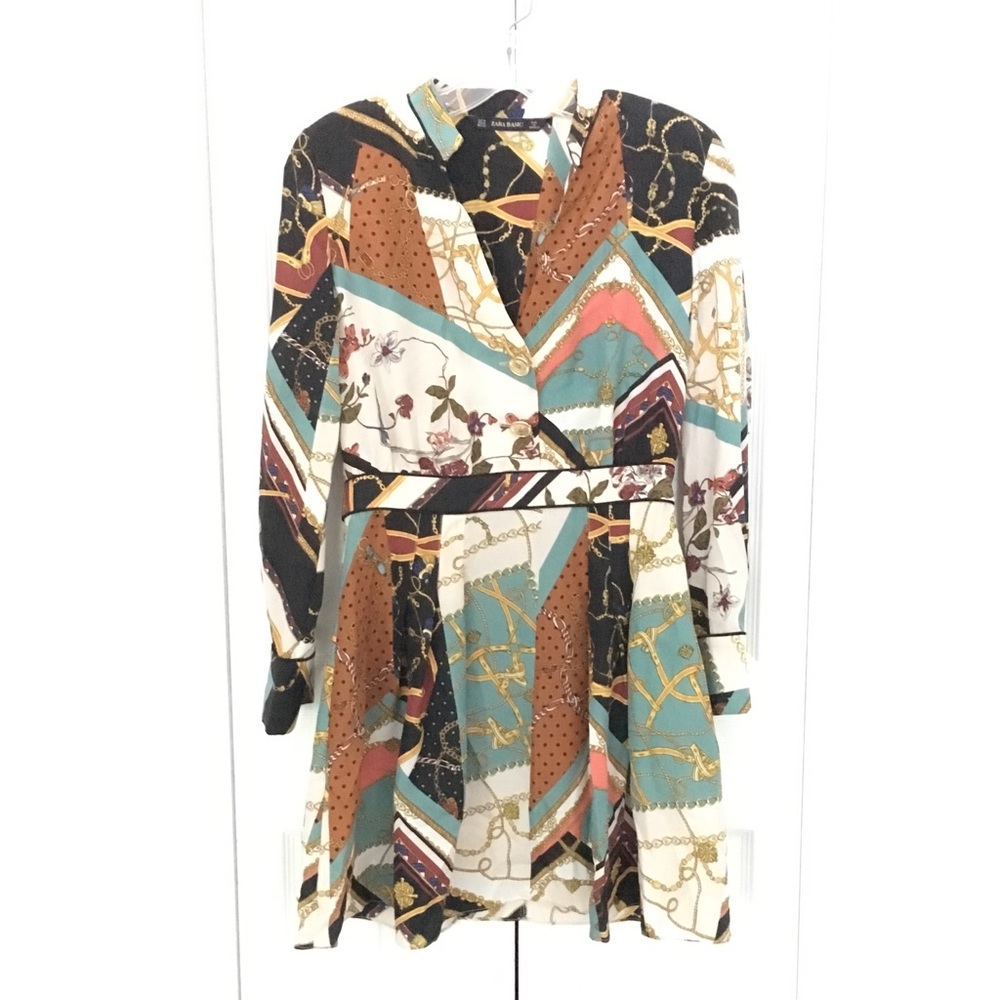 Women's zara colorful chain printed dress